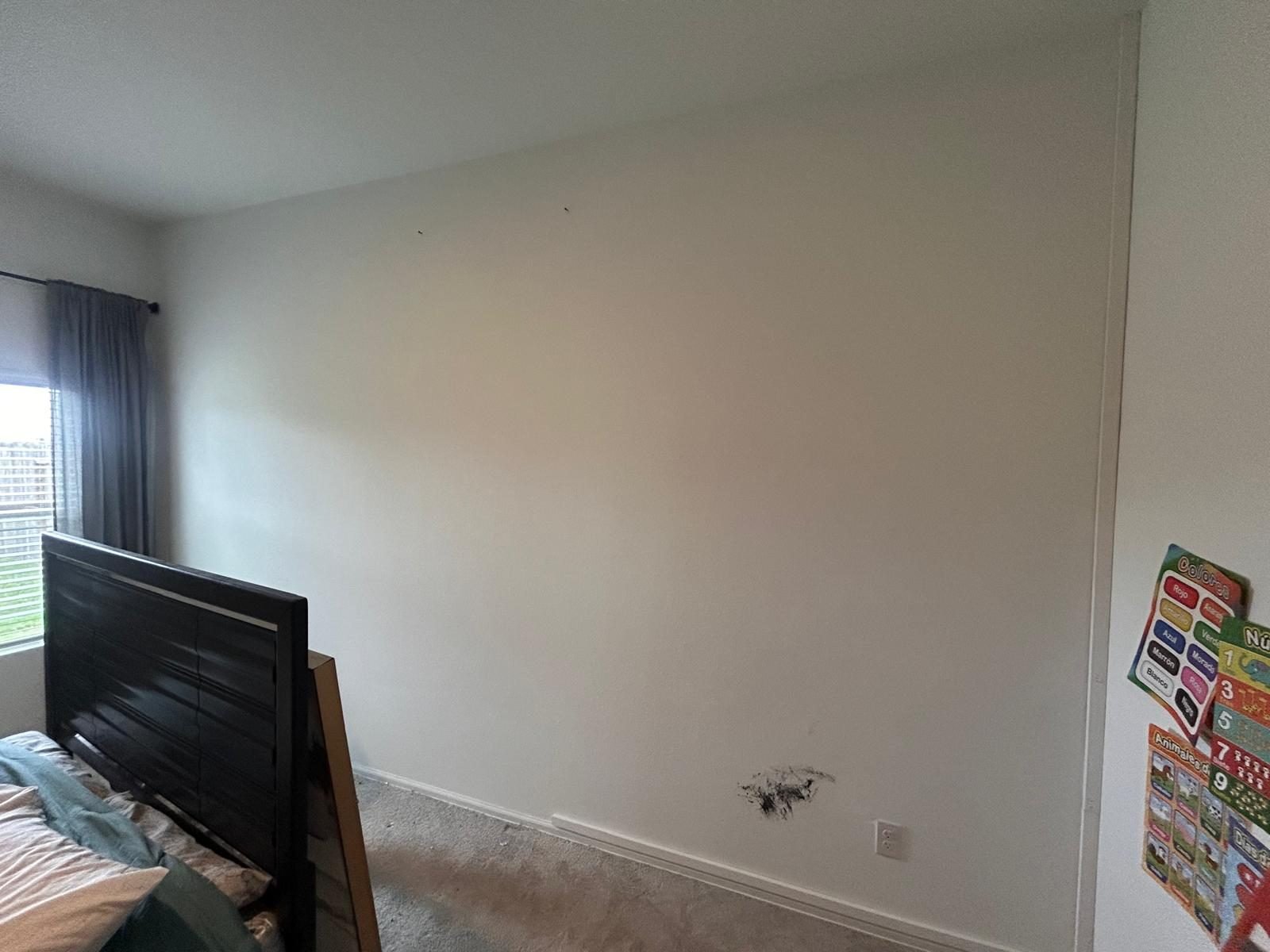 Bedroom wall before