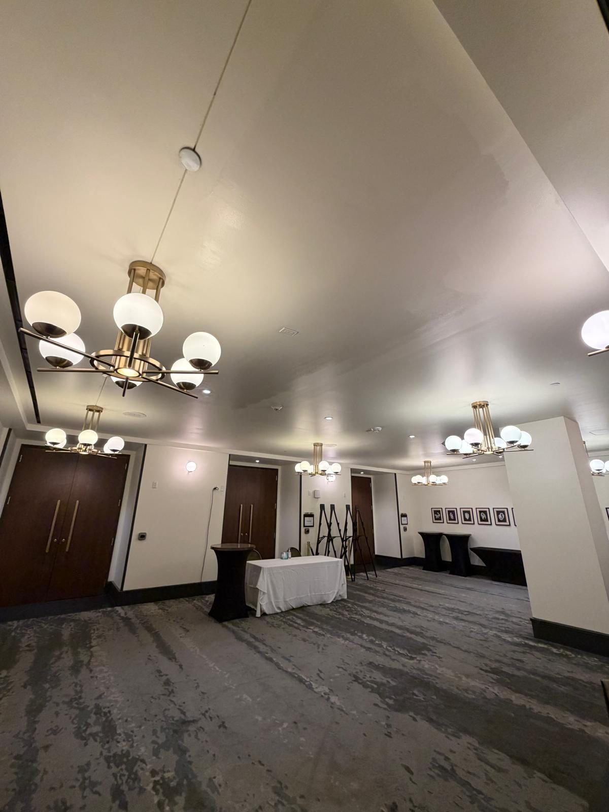 Ceiling after drywall repair